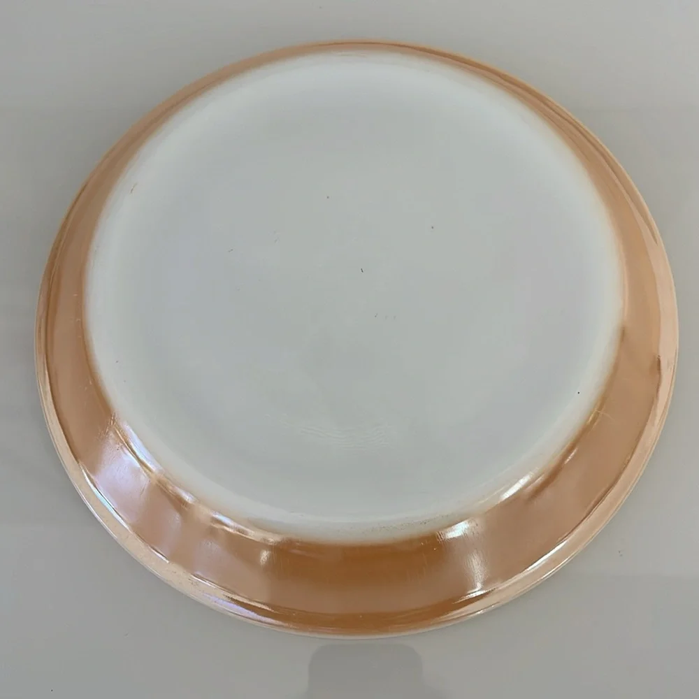 Fire King Peach Luster Baking Dish Pie Pan Vintage